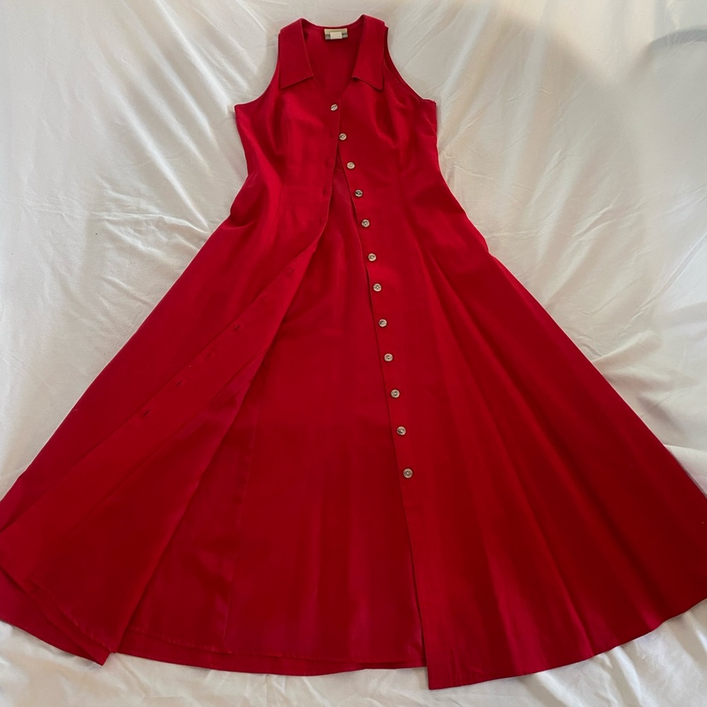 Vintage A-line Dress with Collar